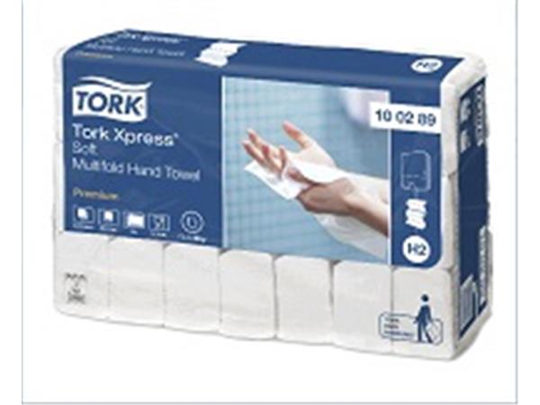 Een Tork Xpress® Zachte Multifold Handdoek 2-laags Wit H2 Premium koop je bij ShopXPress