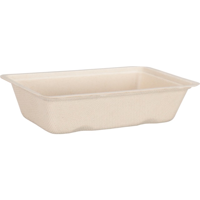 Een Snackbak, Bagasse (suikerrietpulp), A9, snackbak, 14.5x9.7x3.6cm, naturel koop je bij ShopXPress