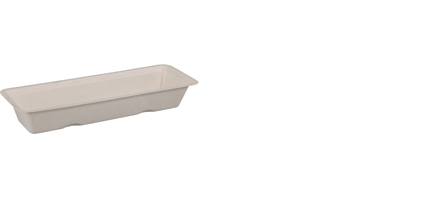 Een Depa® Bak, Bagasse (suikerrietpulp), A16, snackbak, 20x7.2x3.2cm, naturel koop je bij ShopXPress