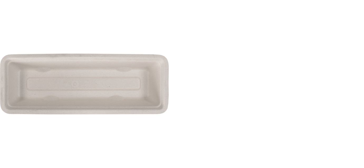 Een Depa® Bak, Bagasse (suikerrietpulp), A16, snackbak, 20x7.2x3.2cm, naturel koop je bij ShopXPress