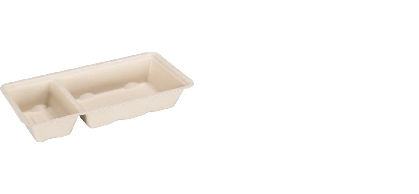 Een Depa® Bak, Bagasse (suikerrietpulp), A22, snackbak, 20.3x9.5x3cm, naturel koop je bij ShopXPress