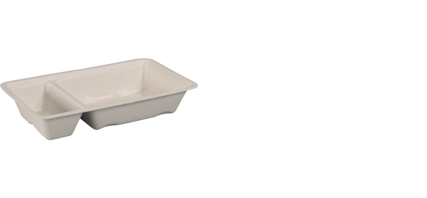 Een Depa® Bak, Bagasse (suikerrietpulp), A23, snackbak, 17x9.5x3cm, naturel koop je bij ShopXPress