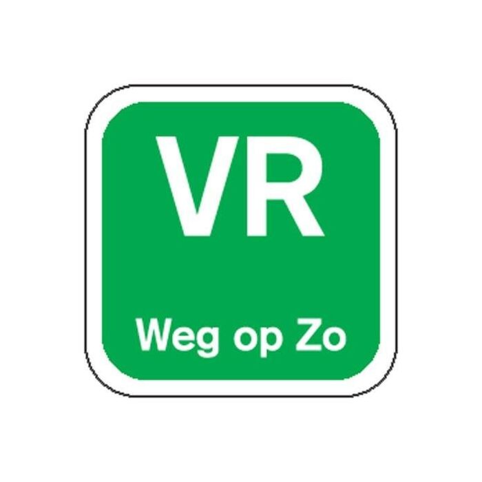 Een FoodSecure® Label, VR weg op, papier, afwasbaar, 19x19mm, groen rol 1000st koop je bij ShopXPress