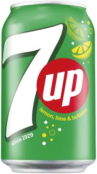 Een 7up frisdrank, blikje van 33 cl, pak van 24 stuks koop je bij ShopXPress