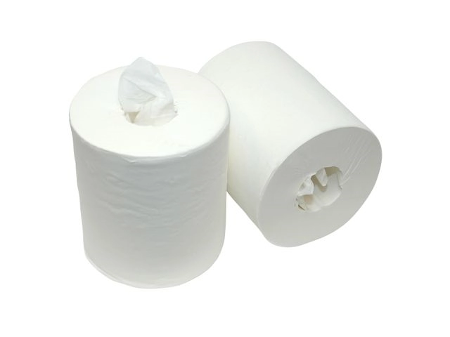 Een 6 x Midi Poetspapier zonder kern Cellulose 1-laags 20cmx270 Meter koop je bij ShopXPress