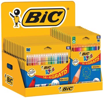 Een Bic Kids colouring display met 48 etuis koop je bij ShopXPress