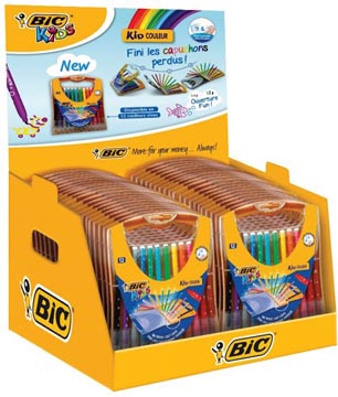 Een Bic Kids viltstiften Kid Couleur Rainbow Case, display met 28 ophangdoosjes van 12 viltstiften koop je bij ShopXPress