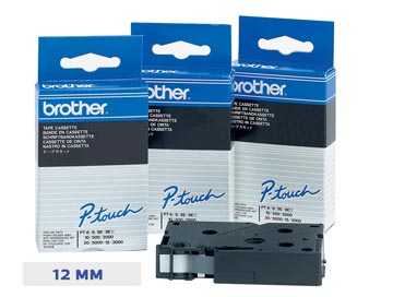 Een Brother TC tape voor P-Touch 12 mm, blauw op wit koop je bij ShopXPress