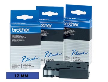 Een Brother TC tape voor P-Touch 12 mm, zwart op blauw koop je bij ShopXPress