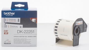 Een Brother doorlopende labelrol voor QL, ft 62 mm x 15,24 m, papier, zwart-rode tekst koop je bij ShopXPress