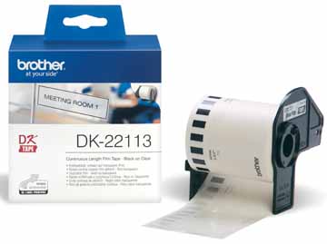 Een Brother doorlopende labelrol voor QL, ft 62 mm x 15,24 m, plastic film, transparant koop je bij ShopXPress