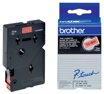 Een Brother tape P-Touch 12 mm, zwart op fluo oranje koop je bij ShopXPress