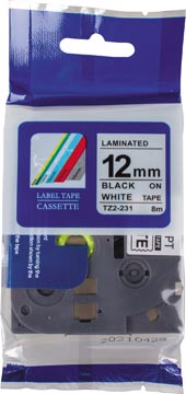 Een Compatible tape voor Brother P-touch, 12 mm, zwart op wit koop je bij ShopXPress