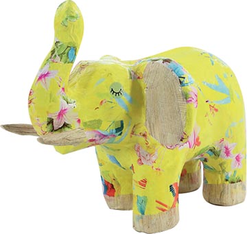 Een Décopatch olifant, papier-maché koop je bij ShopXPress