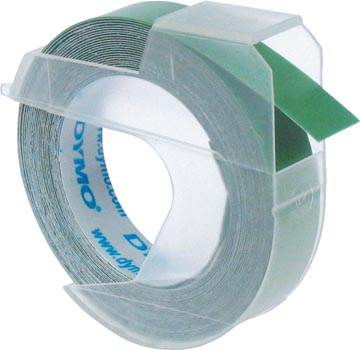 Een Dymo tape 9 mm voor lettertang Omega, groen koop je bij ShopXPress