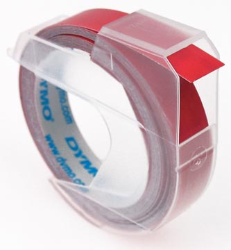 Een Dymo tape 9 mm voor lettertang Omega, rood koop je bij ShopXPress