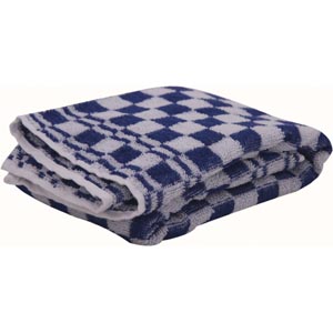 Een Handdoek uit badstof, ft 48 x 54 cm, blauw/wit koop je bij ShopXPress