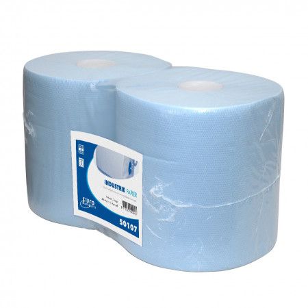 Een 2 x industrierol blauw 26cm 190 meter cellulose 2 laags(P50107) koop je bij ShopXPress