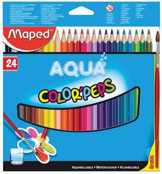 Een Maped Aquarelpotlood Color'Peps Aqua 24 potloden koop je bij ShopXPress