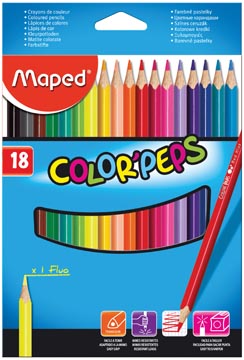 Een Maped kleurpotlood Color'Peps, 18 potloden koop je bij ShopXPress