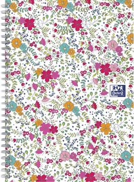 Een Oxford Floral hardcover spiraalschrift, ft B5, 60 vel, gelijnd, wit koop je bij ShopXPress