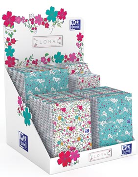 Een Oxford Floral notitieblok en spiraalschrift, ft A5/A6/B5, gelijnd, display met 60 stuks koop je bij ShopXPress