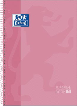 Een Oxford School Classic Europeanbook spiraalblok, ft A4+, 160 bladzijden, gelijnd, roze koop je bij ShopXPress