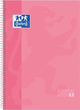 Een Oxford School Classic Europeanbook spiraalblok, ft A4+, 160 bladzijden, geruit 5 mm, roze koop je bij ShopXPress