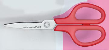 Een Plus FitCut Curve SMART schaar, 17,5 cm, rood, op blister koop je bij ShopXPress