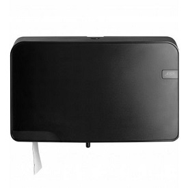 Een Quartz black mini jumbo duo toiletrolhouder (441057) koop je bij ShopXPress