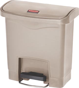 Een Rubbermaid Slim Jim Step-On-container Front Step, beige, 15 l koop je bij ShopXPress