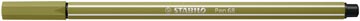 Een STABILO Pen 68 viltstift, mud green (moddergroen) koop je bij ShopXPress