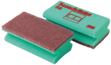 Een Scotch Brite schuurspons voor delicate oppervlakken, ft 7 x 13 cm, groen, pak met 10 stuks koop je bij ShopXPress