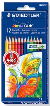 Een Staedtler kleurpotlood Noris Club 12 potloden in een kartonnen etui koop je bij ShopXPress