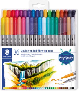 Een Staedtler viltstift dubbele punt set 36 kleuren koop je bij ShopXPress