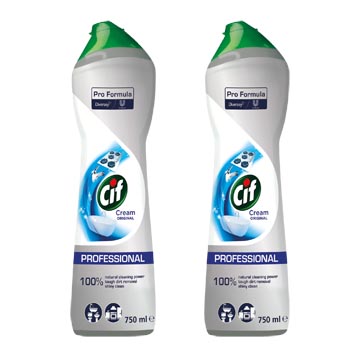 Een VOLUMEDEAL CIF: Cif schuurcrème original, flacon van 750 ml (ref. 1104132): 1 + 1 GRATIS koop je bij ShopXPress