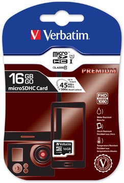 Een Verbatim microSDHC geheugenkaart, klasse 10, 16 GB koop je bij ShopXPress