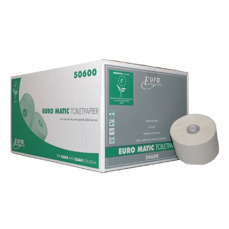 Een Europroducts Toiletpapier p50600 met dop 1-laags luxe crepe 36st koop je bij ShopXPress