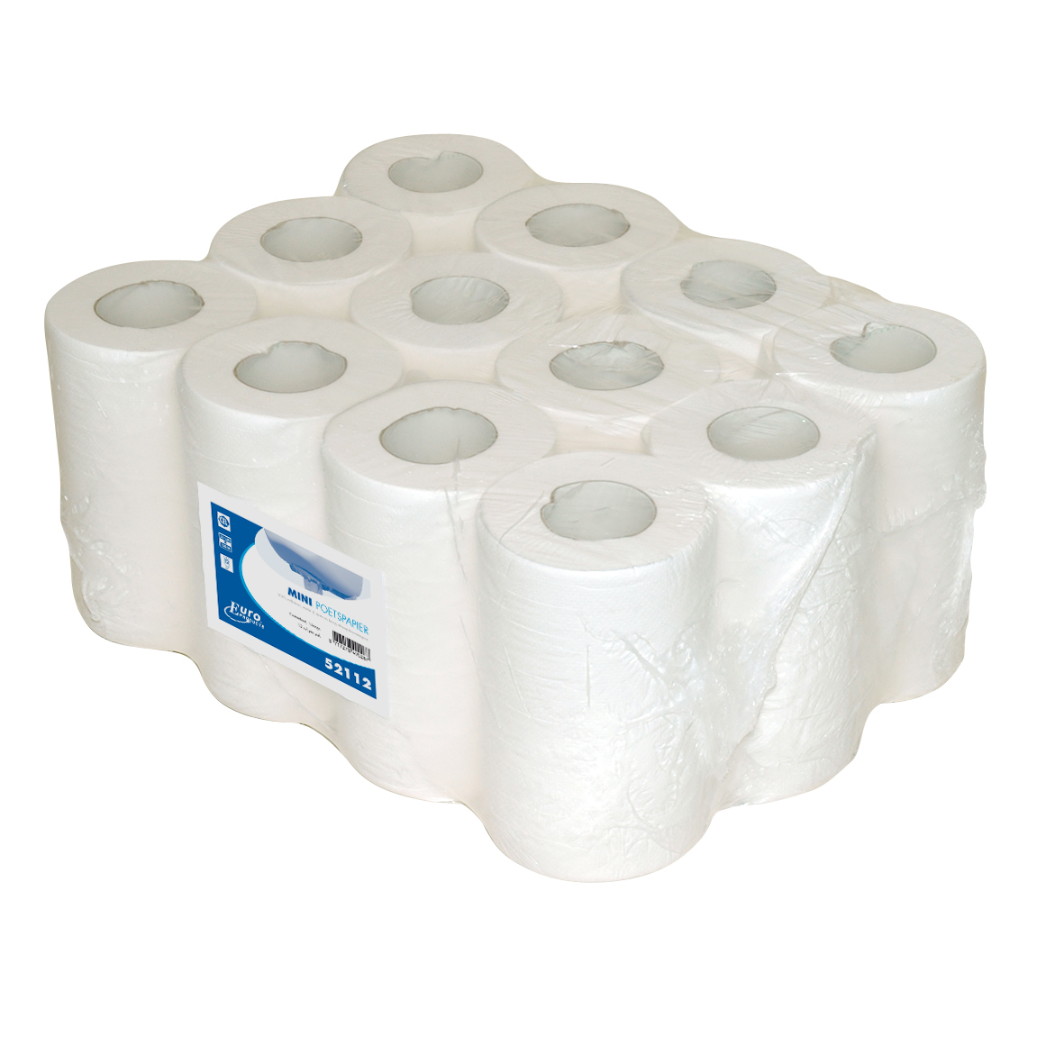 Een Minirollen 120 meter 1 laags cellulose 20 cm 12 rollen (52112) koop je bij ShopXPress