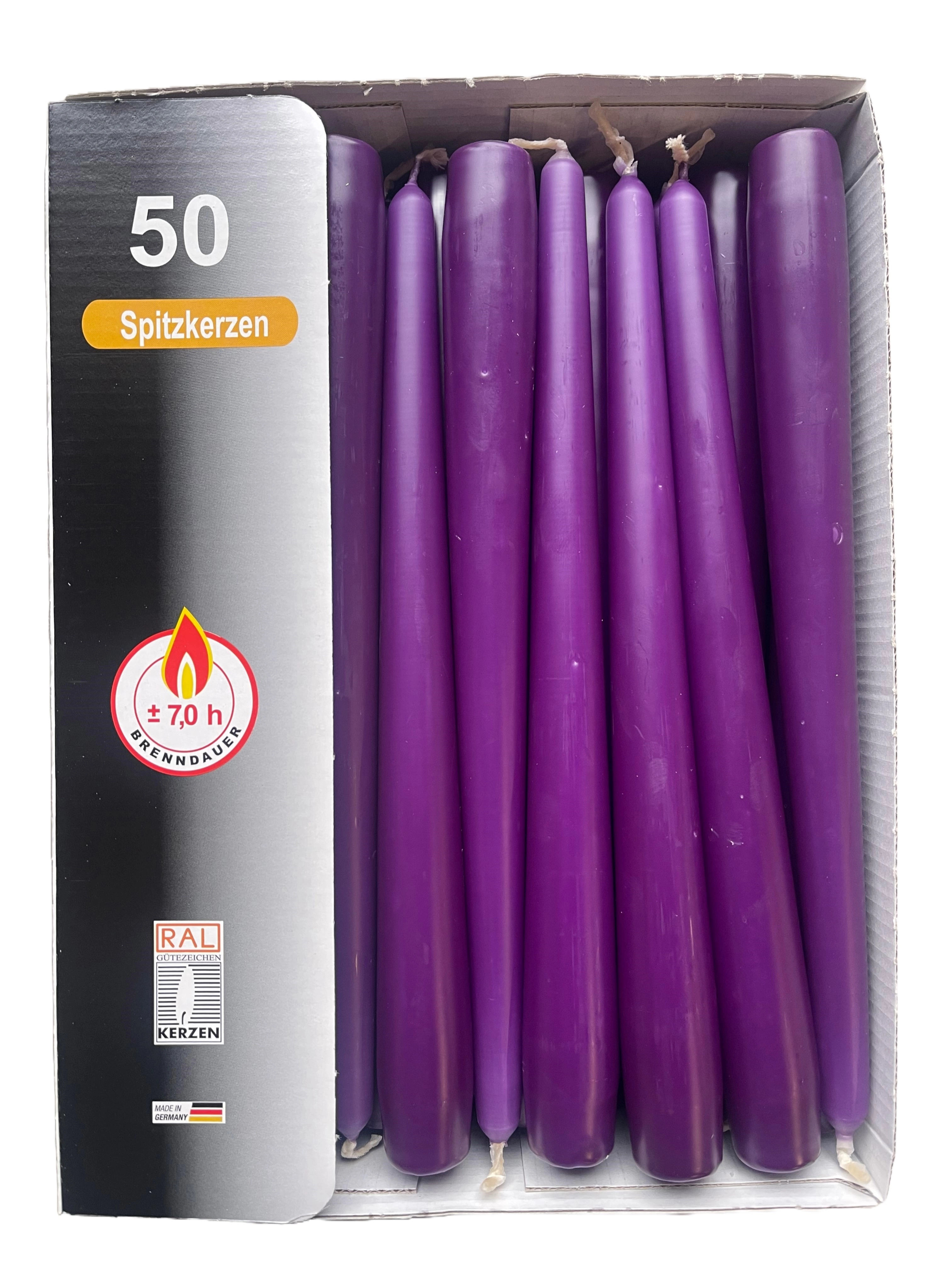 Een 50 x Dinerkaars Gotisch violet 22 X 240 mm koop je bij ShopXPress